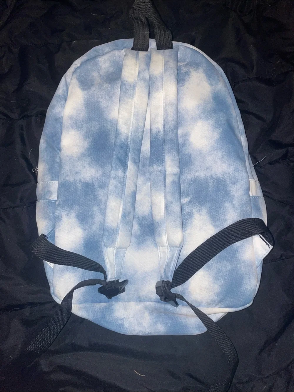 Light Blue Tie-Dye chain grommet Backpack
